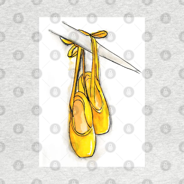 Yellow Pointe shoe by Svetlana Pelin